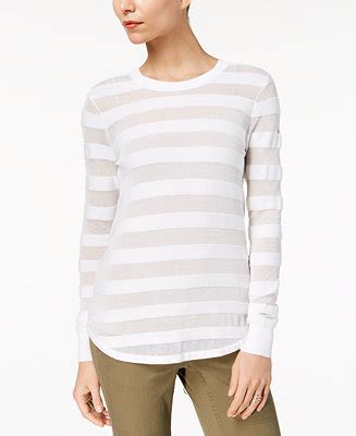 michael kors sheer stripe open cardigan|Michael Kors Cardigans for Women .